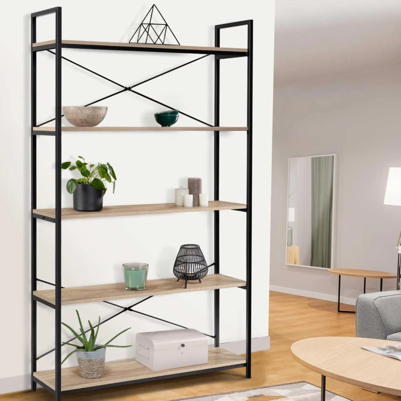 Étagère métal style industriel 170 cm