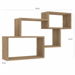 Étagère murale bois façon hêtre double position