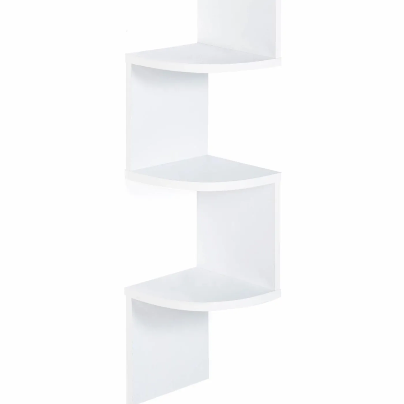 Étagère murale d’angle 5 niveaux blanche