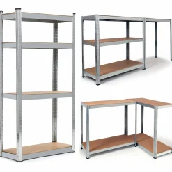 Étagères modulables charges lourdes en métal 150 cm