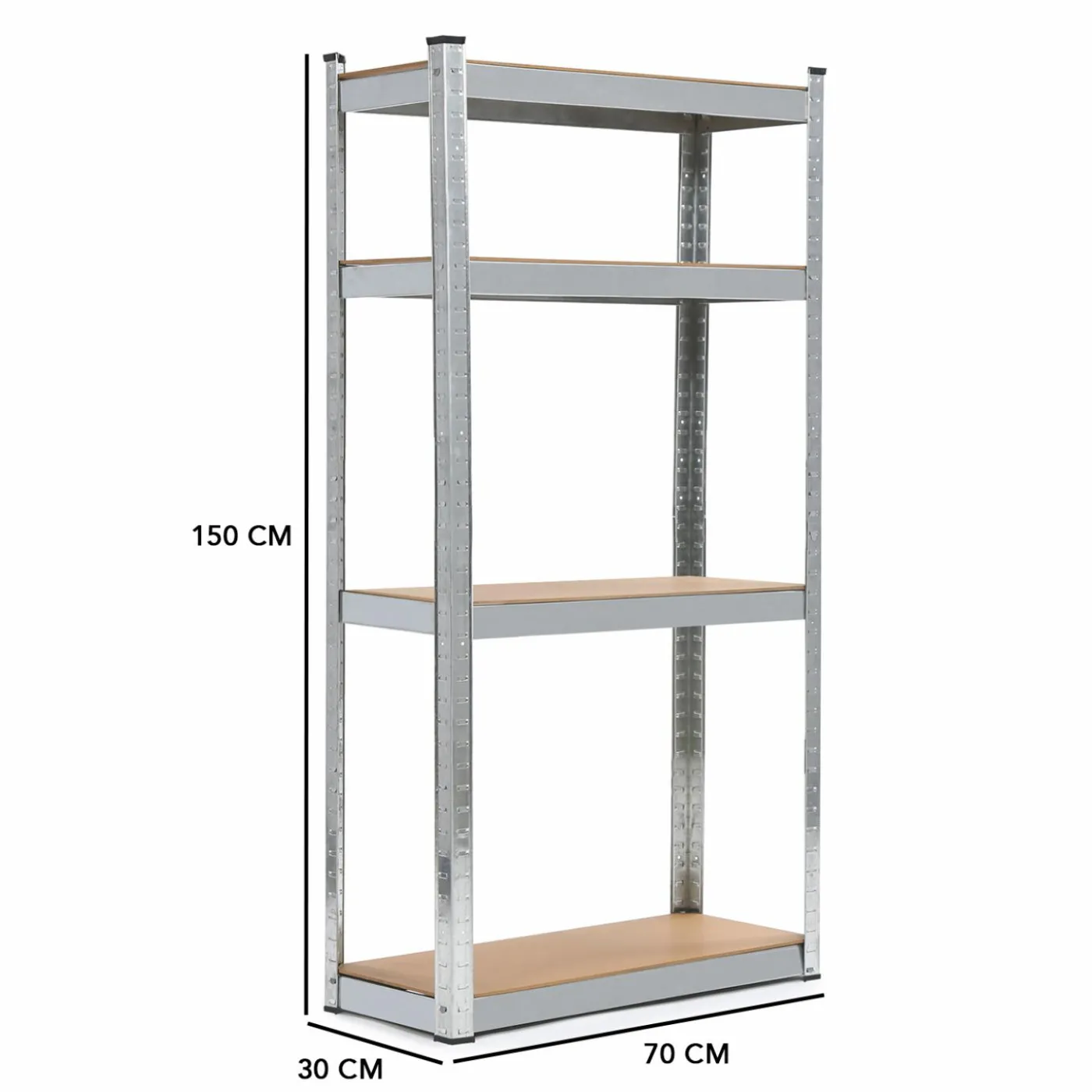 Étagères modulables charges lourdes en métal 150 cm