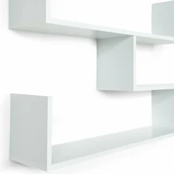 Étagères suspendues 3 niveaux blanches