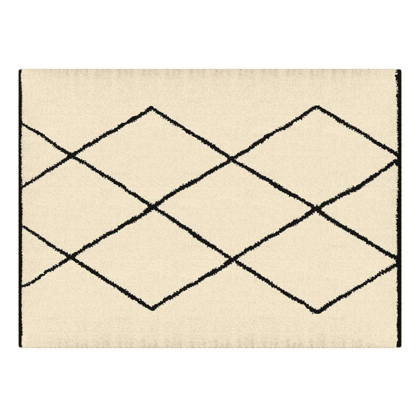 Tapis d'intérieur rectangle à motifs berbère 160 x 220 cm