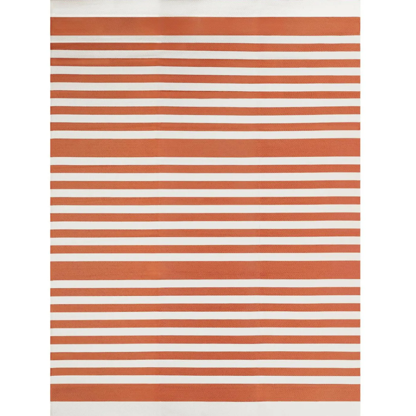 Tapis extérieur à rayures terracotta 270x370cm