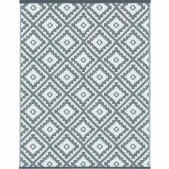 Tapis extérieur gris motifs géométriques 270 x 370 cm