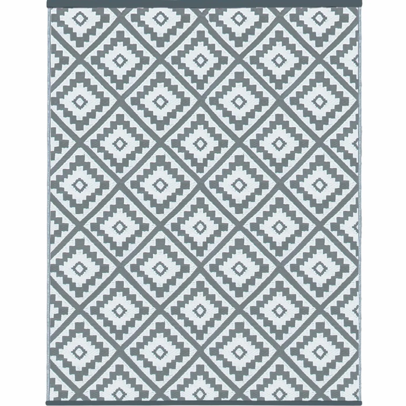 Tapis extérieur gris motifs géométriques 270 x 370 cm