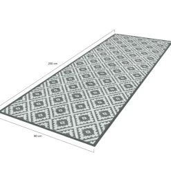 Tapis extérieur gris 80x250cm