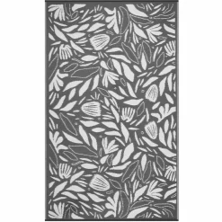 Tapis extérieur 180x280 cm gris et blanc