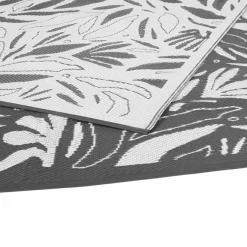 Tapis extérieur 180x280 cm gris et blanc