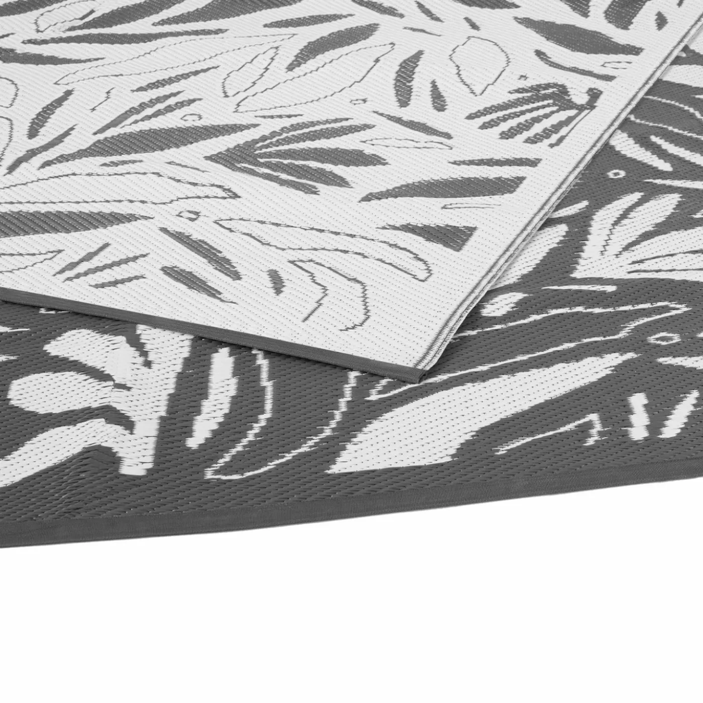 Tapis extérieur 180x280 cm gris et blanc