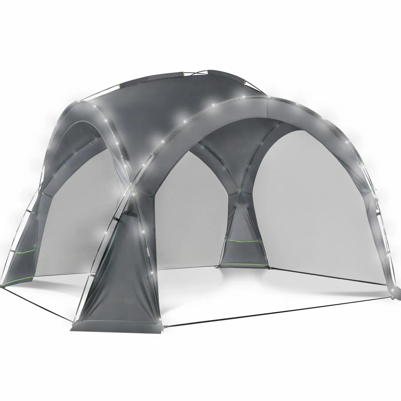 Tente dôme LED gris anthracite