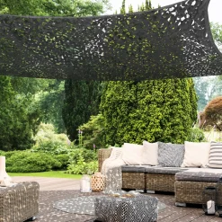 Toile ombrage rectangulaire camouflage gris 4x6 m