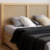 Tête de lit aspect cannage et bois 160 cm