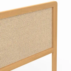 Tête de lit aspect cannage et bois 160 cm
