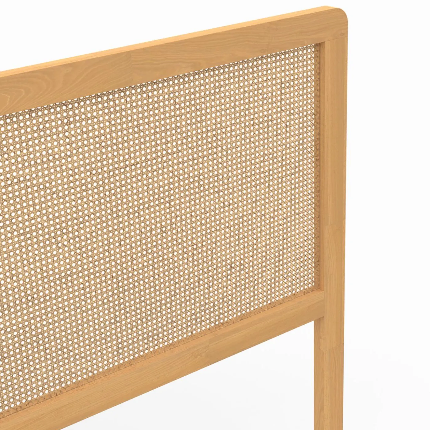 Tête de lit aspect cannage et bois 160 cm