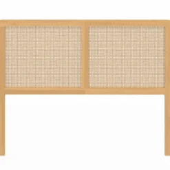 Tête de lit aspect cannage et bois 140 cm