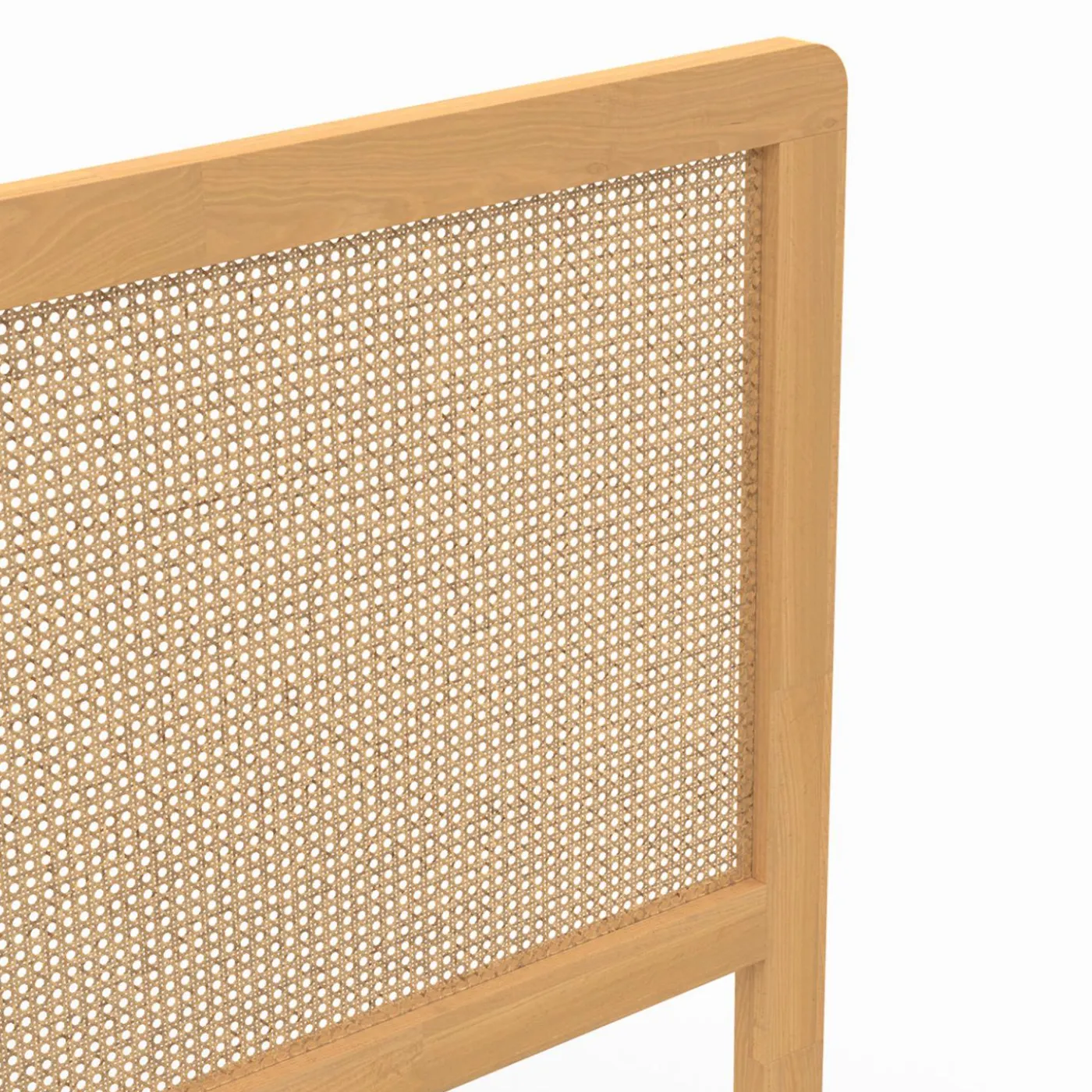 Tête de lit aspect cannage et bois 140 cm