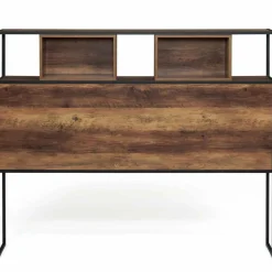 Tête de lit bois foncé industrielle 145 cm