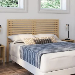 Tête de lit en lattes coloris bois clair 160 cm