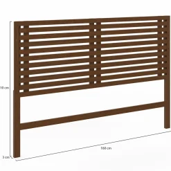 Tête de lit en lattes coloris bois vieilli 160 cm