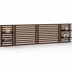 Tête de lit en lattes de bois vieilli 240 cm style moderne
