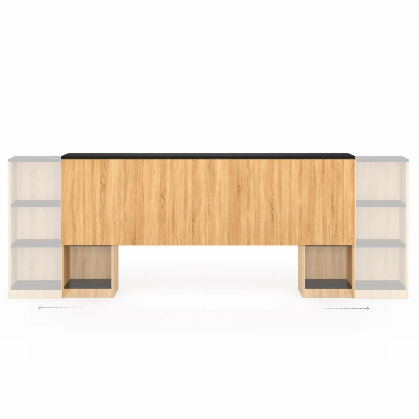 Tête de lit extensible avec chevets coulissants