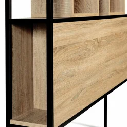 Tête de lit industrielle 145 cm bois et métal