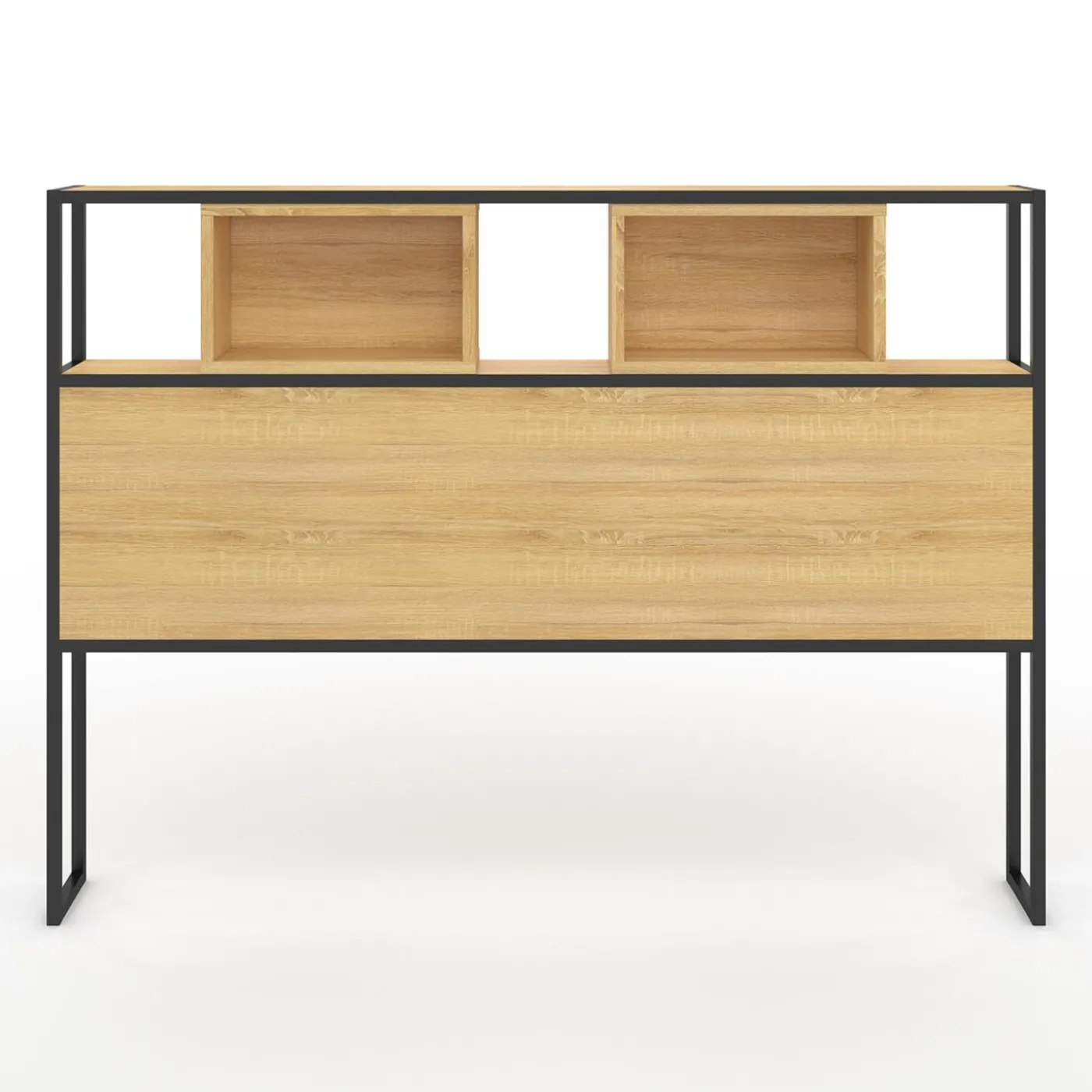 Tête de lit industrielle 165 cm bois et métal