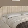 Tête de lit suspendue en velours beige 160 cm