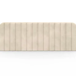 Tête de lit suspendue en velours beige 160 cm