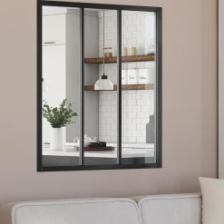 Verrière atelier 3 vitrages métal noir et verre trempé