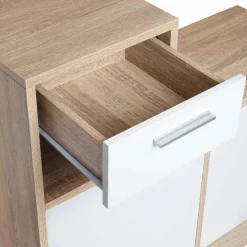 Vestiaire d’entrée avec miroir, porte-manteaux et range-chaussures en lot